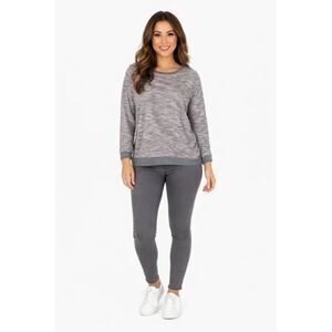 H & M Sweater Knit Top Shirt Pink Heather Gray Women's WOMAN'S SIZE Medium